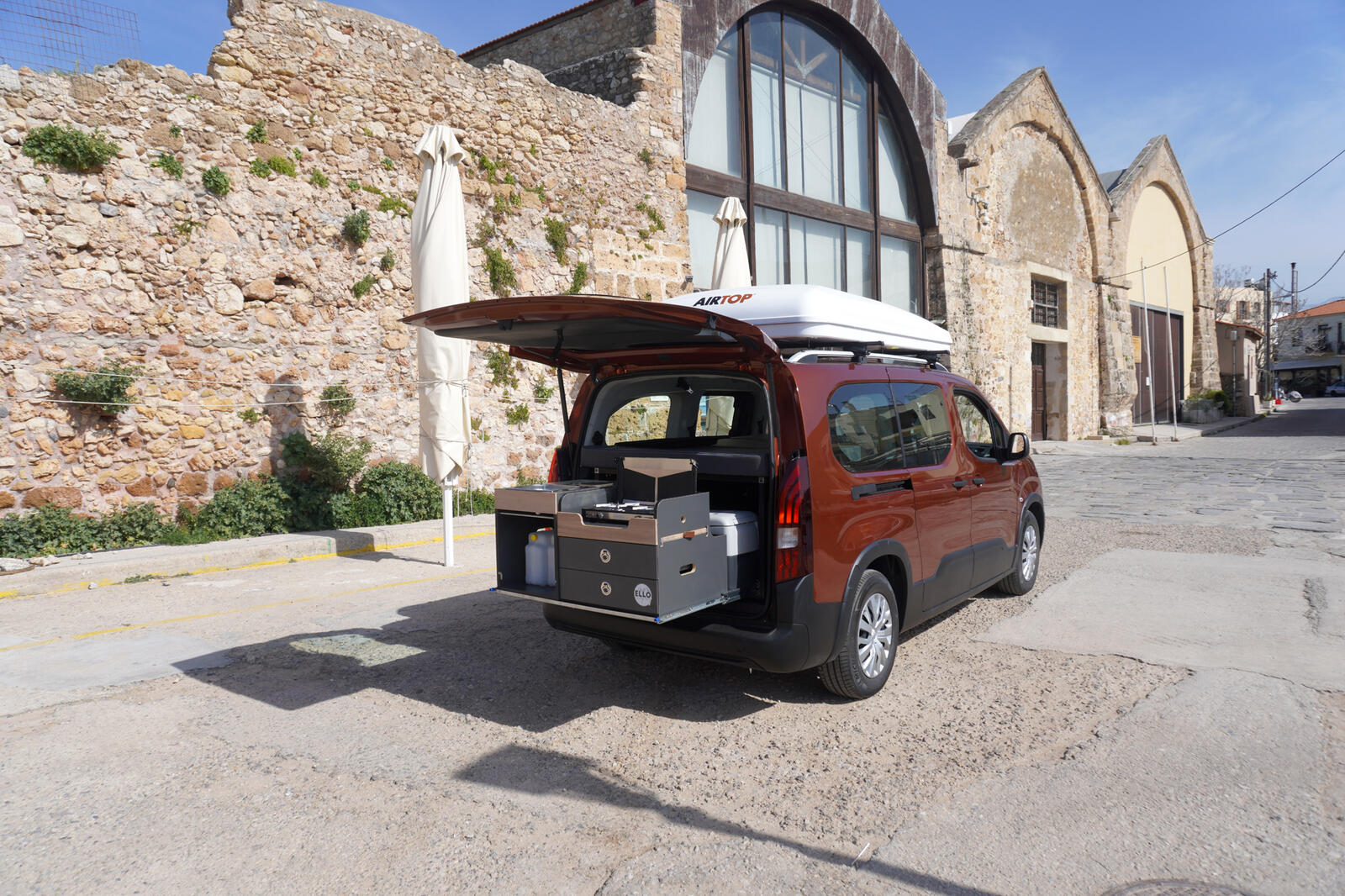 Camper van in Chania old town